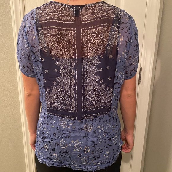 Paisley Blue Blouse by Lucky Brand - Picture 2 of 3